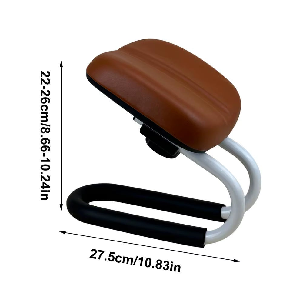 Adjustable Height Metal PU Meditation Stool Non-Slip Leg Sleeve Adjustable Height Ergonomic Meditation Yoga Stool Home Supplies