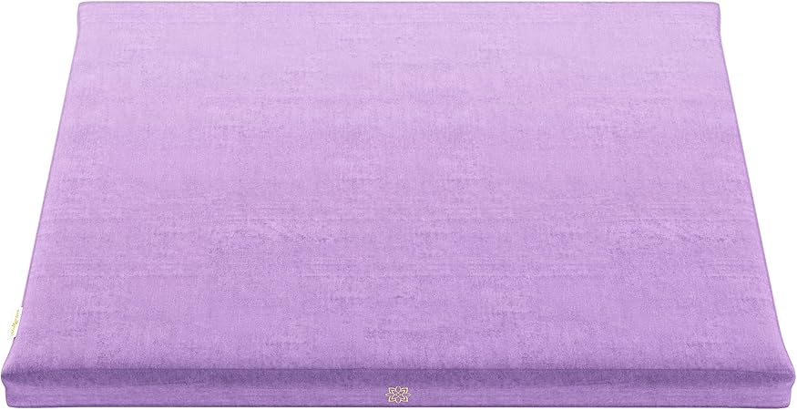 Emerald Velvet Zabuton Meditation Mat Luxurious Floor Cushion with 100% Cotton Filling for Comfortable, Aligned Meditation