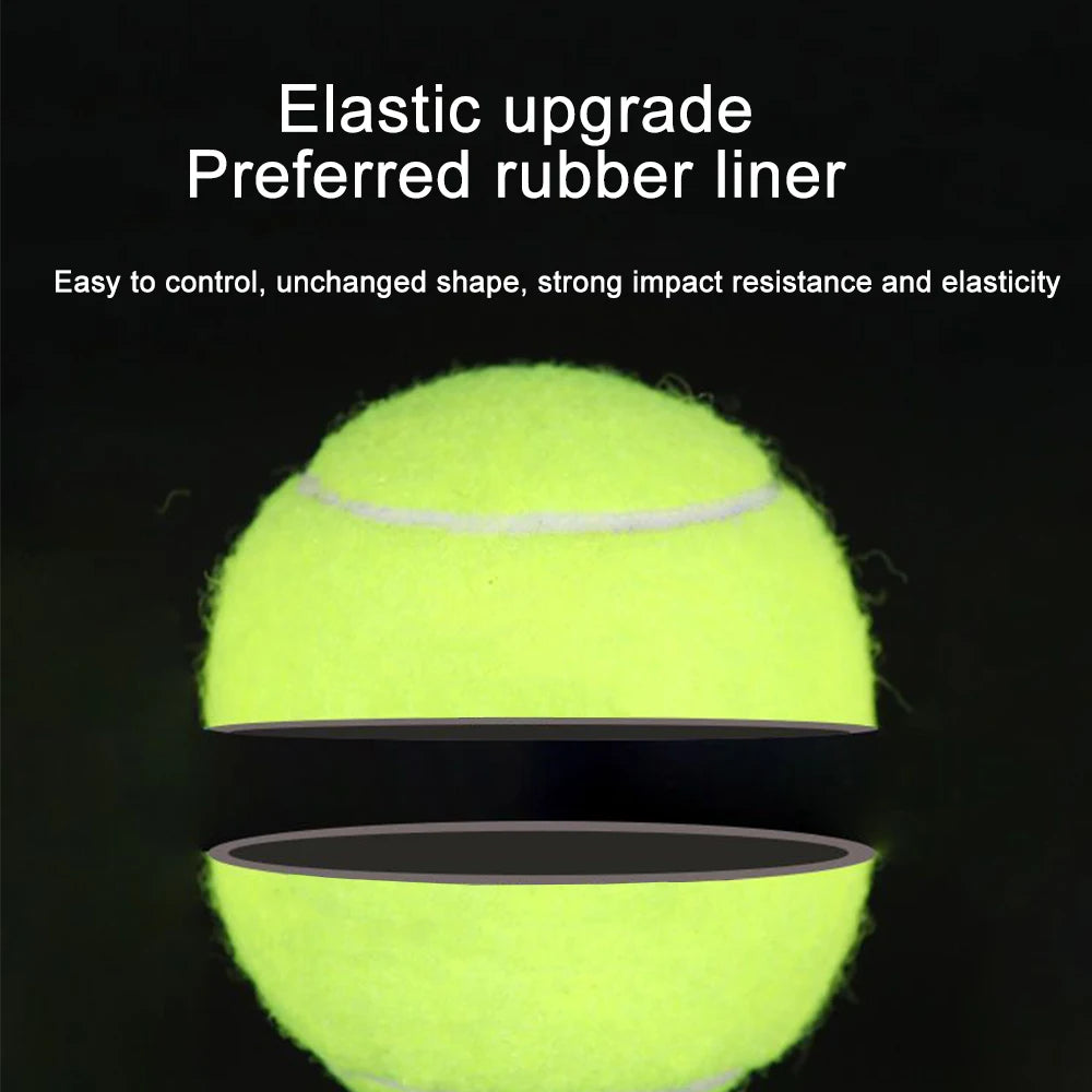 6/12Pcs Tennis Balls with Mesh Carry Bag Practice Ball High Elasticity Pet Dog Playing Balls Outdoor Training Sports Competition
