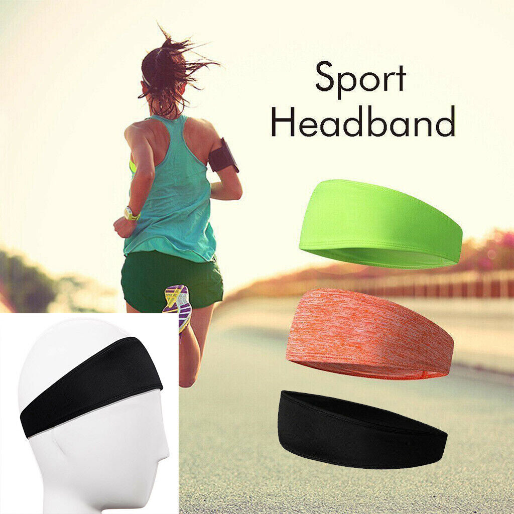 Men Hair Head Band Sweatband Headband Stretch Mens Wrap Elastic Sports Thin Gym