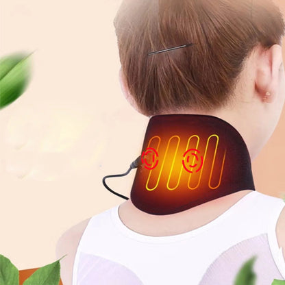 Usb Neck Heating Pad with Vibration Heated Neck Wrap, Neck Massage Heat Pad Thermal with Heating and Vibration Functions, 5 Heat and Vibration Level