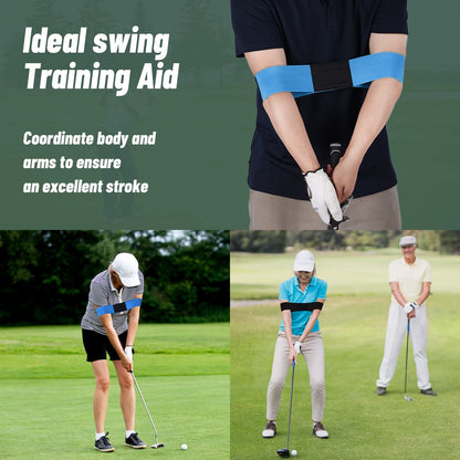 1PC Professional Golf Swing Trainer Arm Band Elastic Golf Swing Corrector for Men & Women Posture Aid for Beginners