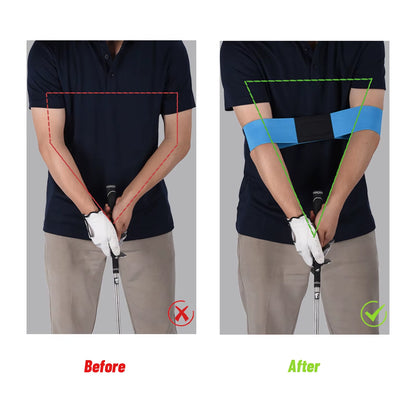1PC Professional Golf Swing Trainer Arm Band Elastic Golf Swing Corrector for Men & Women Posture Aid for Beginners