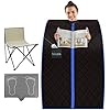 Infrared Home Sauna – Portable Spa Tent with Heated Foot Pad, Chair & Remote | Rapid-Heat Carbon Panels