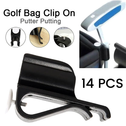 14Pcs Golf Putter Clamp Golf Bag Clip Fixed Golf Clubs Buckle Ball Training Aids Sports Game Accessories Swing Trainer Equipment