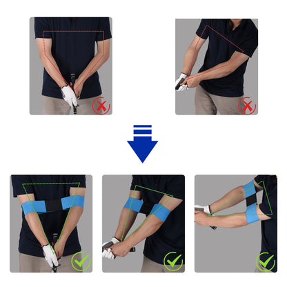 1PC Professional Golf Swing Trainer Arm Band Elastic Golf Swing Corrector for Men & Women Posture Aid for Beginners