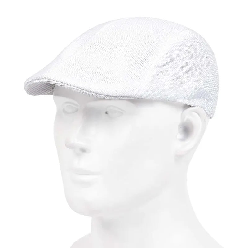 Mens Solid Casette Caps Spring and Summer Outdoor Casual Golf Hats Street Trend Hat