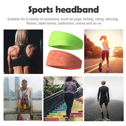 Men Hair Head Band Sweatband Headband Stretch Mens Wrap Elastic Sports Thin Gym