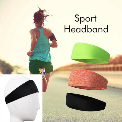Men Hair Head Band Sweatband Headband Stretch Mens Wrap Elastic Sports Thin Gym