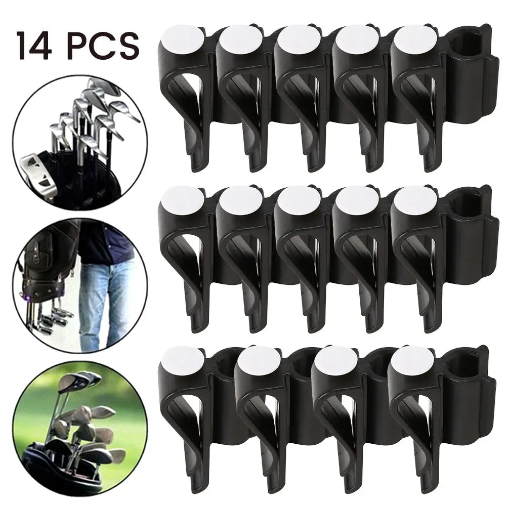 14Pcs Golf Putter Clamp Golf Bag Clip Fixed Golf Clubs Buckle Ball Training Aids Sports Game Accessories Swing Trainer Equipment
